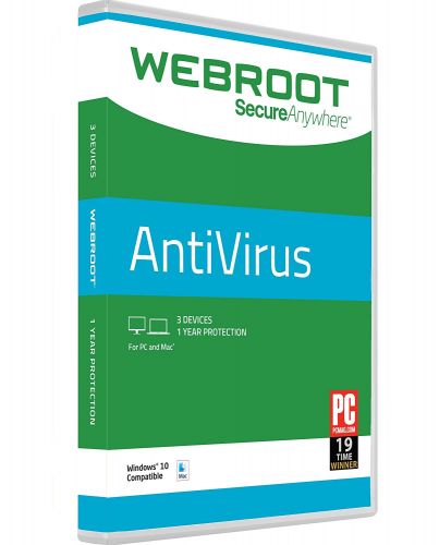 Webroot SecureAnywhere Antivirus  3  / 1  License Only + 2   -      Microsoft Windows & Apple macOS