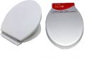      - WOOLWORTH WHITE PLASTIC TOILET SEAT WITH FITTINGS
